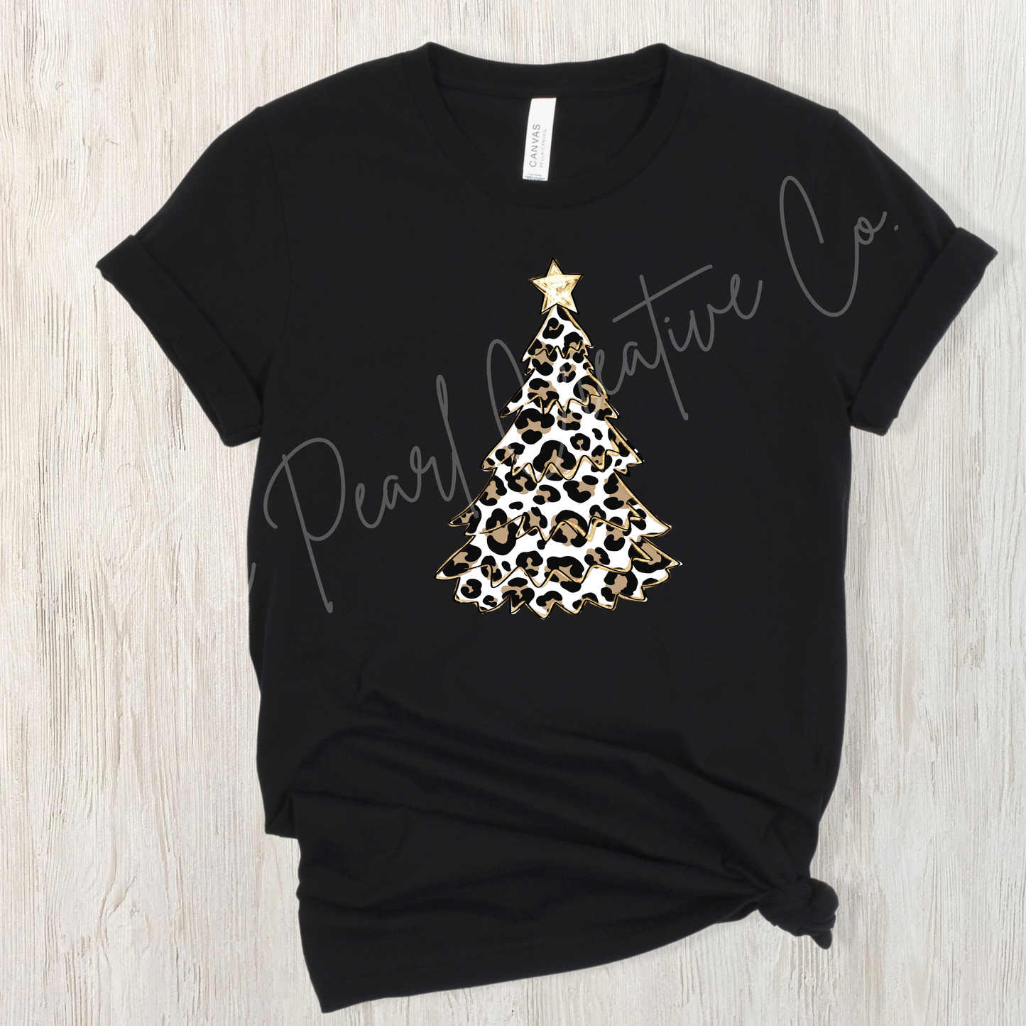 Leopard Print Christmas Tree Tee